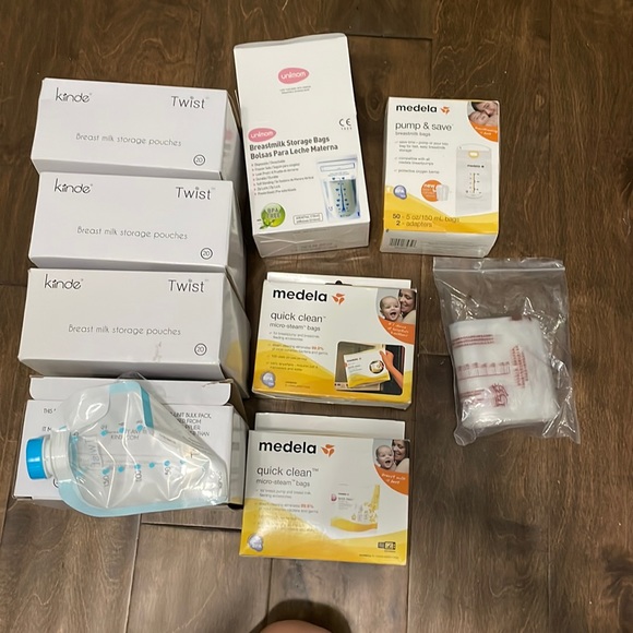 Kinda twist breast milk storage bags and medals storage bags